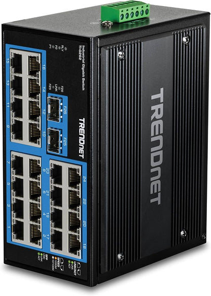 TRENDnet TI-G262 26-Port Hardened Industrial Gigabit DIN-Rail Switch