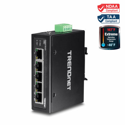 Commutateur Gigabit industriel renforcé à 5 ports TRENDNET TI-G50
