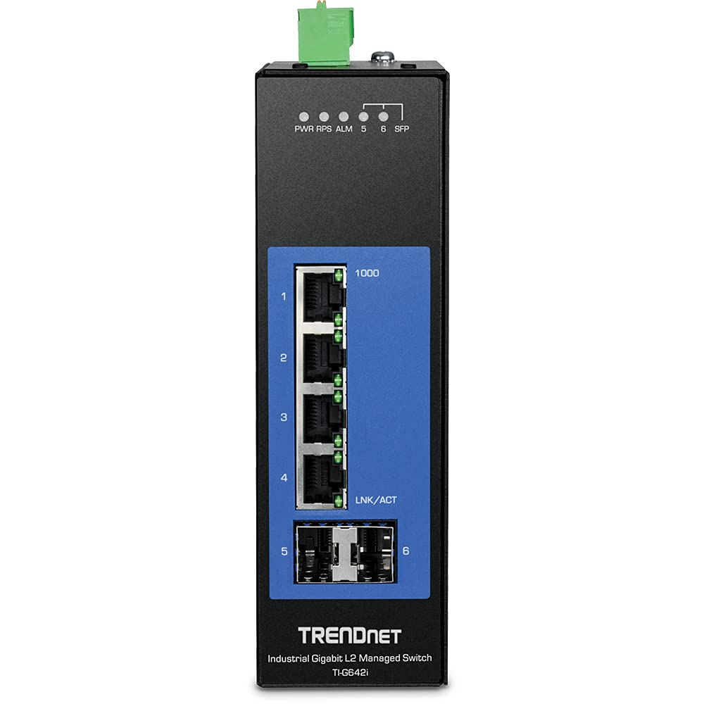 TRENDnet TI-G642I 6-Port Industrial L2 Managed DIN-Rail Switch