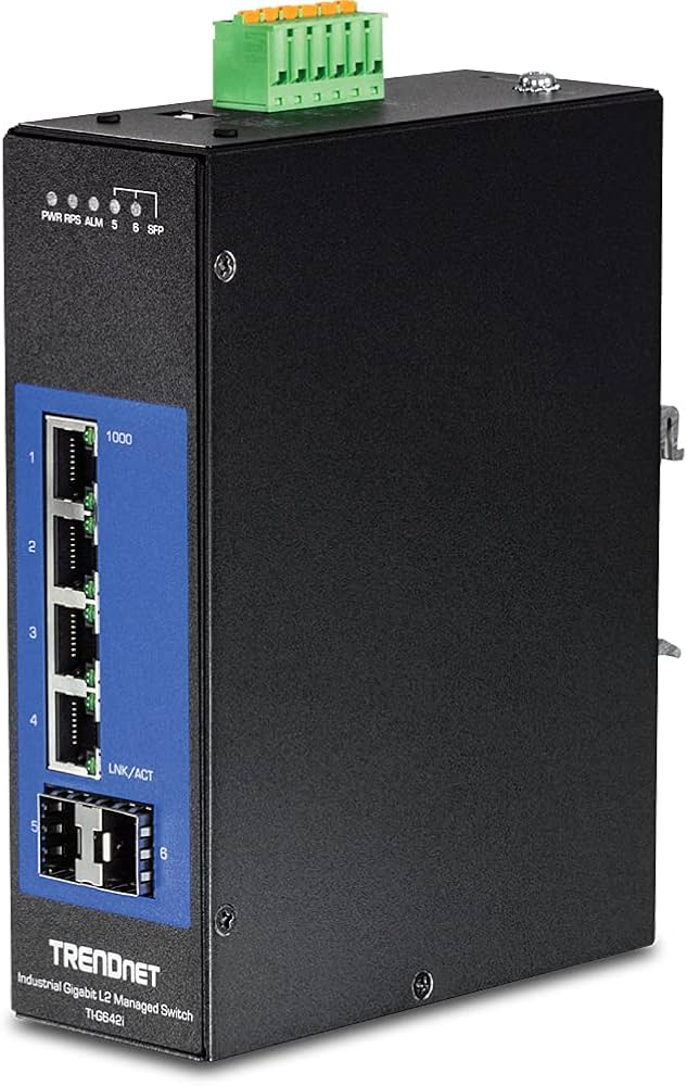 TRENDnet TI-G642I 6-Port Industrial L2 Managed DIN-Rail Switch