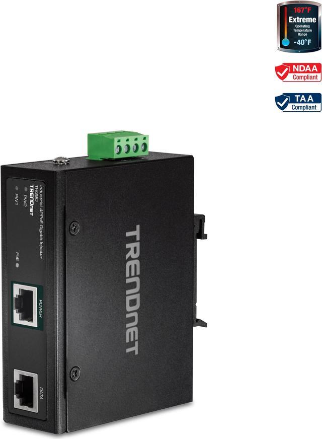 Injecteur industriel renforcé TRENDnet TI-IG90 Gigabit 4PPoE 90 W