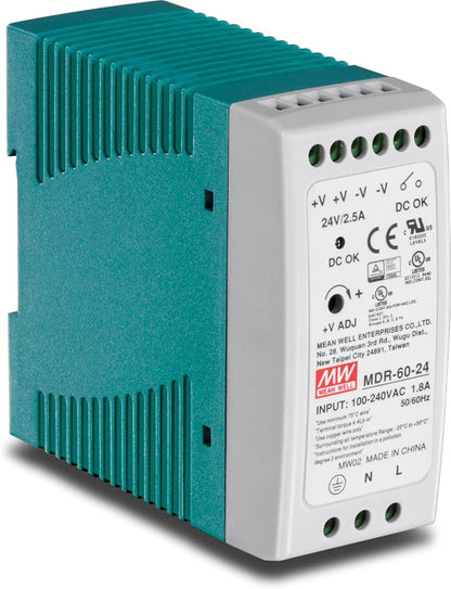 TRENDnet TI-M6024 DIN Rail 24V 60W Industrial Power Supply