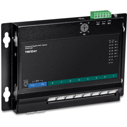 TRENDnet 10-Port Industrial Gigabit PoE+ Wall-Mount Switch