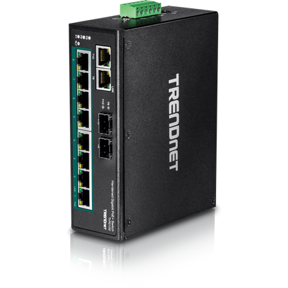 Commutateur Gigabit PoE+ industriel renforcé à 10 ports TRENDnet TI-PG102
