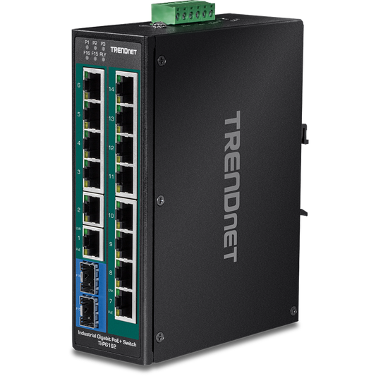 TRENDnet TI-PG162 16-Port Industrial Gigabit PoE Switch