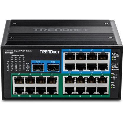 TRENDnet TI-PG262 26-Port Hardened Industrial Gigabit PoE+ Switch