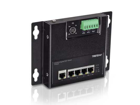 5-Port Industrial Gigabit PoE+ Wall-Mounted Front Access Switch