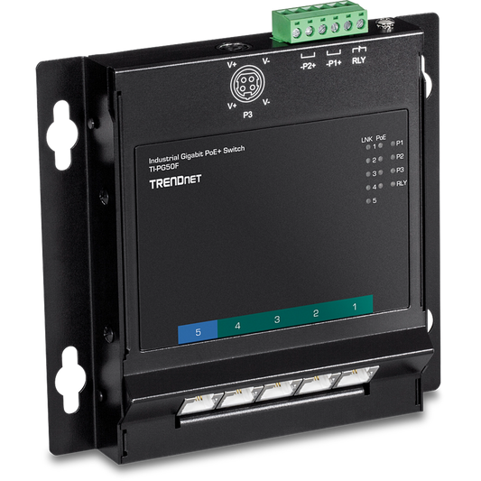 TRENDnet TI-PG50F Commutateur PoE+ Gigabit industriel 5 ports