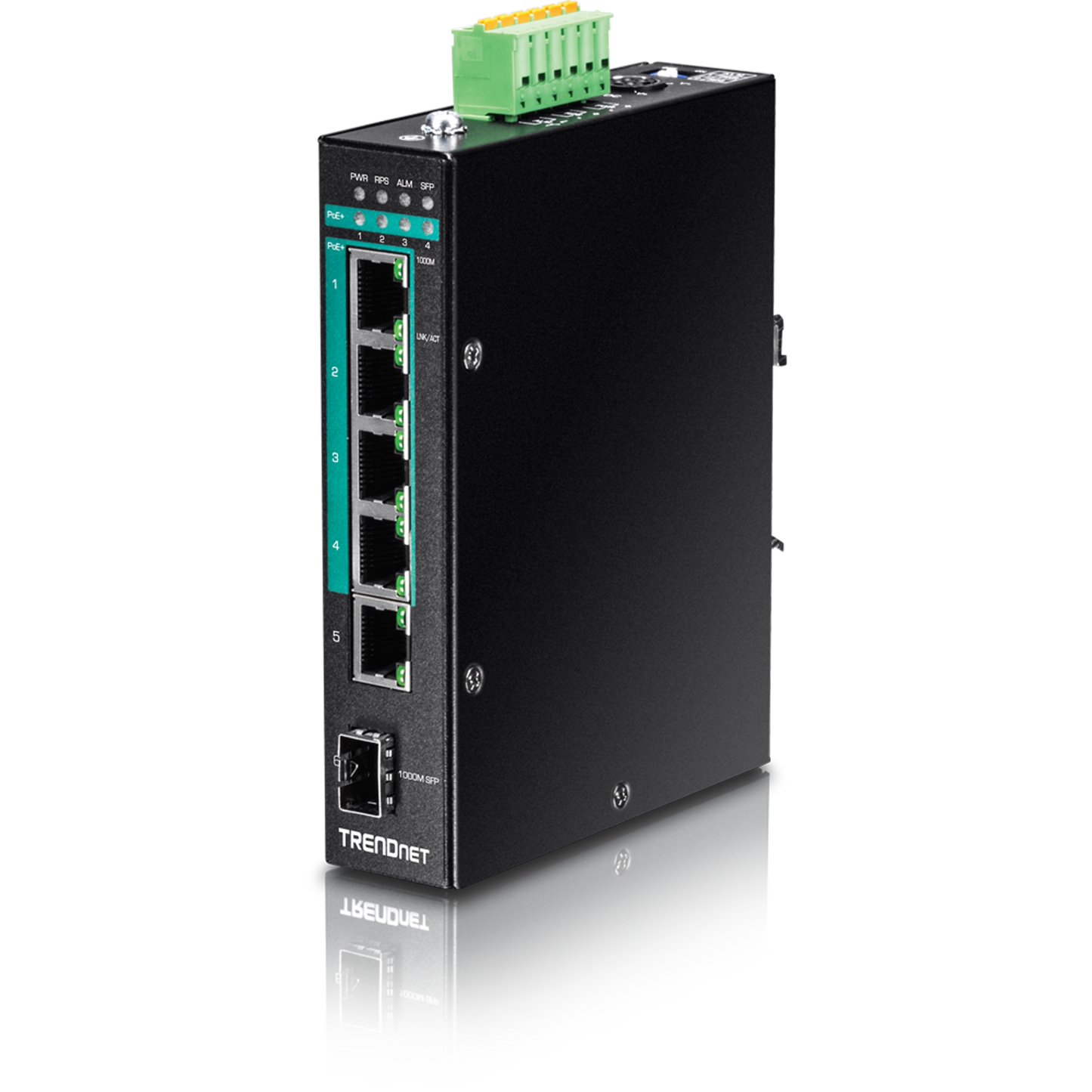 Commutateur Gigabit PoE+ industriel renforcé à 5 ports TRENDnet TI-PG541