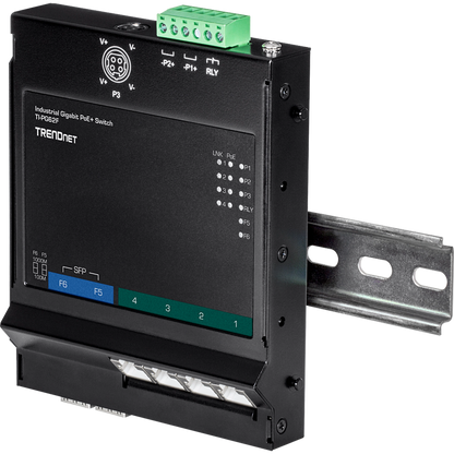 Commutateur Gigabit PoE+ industriel 6 ports TRENDNET TI-PG62F