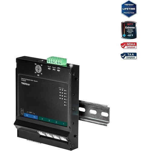 Commutateur Gigabit PoE+ industriel 6 ports TRENDNET TI-PG62F