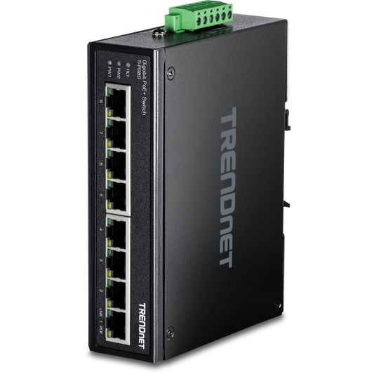 Commutateur industriel Gigabit PoE+ 8 ports TRENDnet TI-PG80