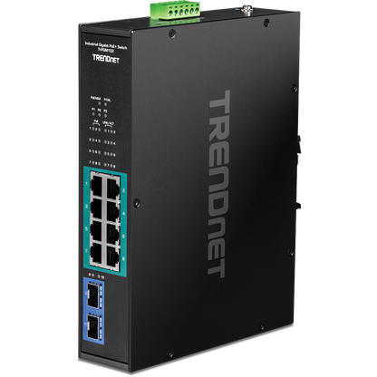 TRENDnet TI-PGM102 10-Port Industrial Gigabit PoE+ Switch