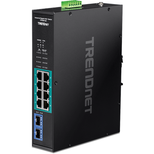 TRENDnet TI-PGM102 10-Port Industrial Gigabit PoE+ Switch