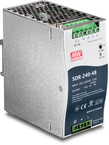 TRENDnet TI-S24048 48V 240W DIN Rail Industrial Power Supply
