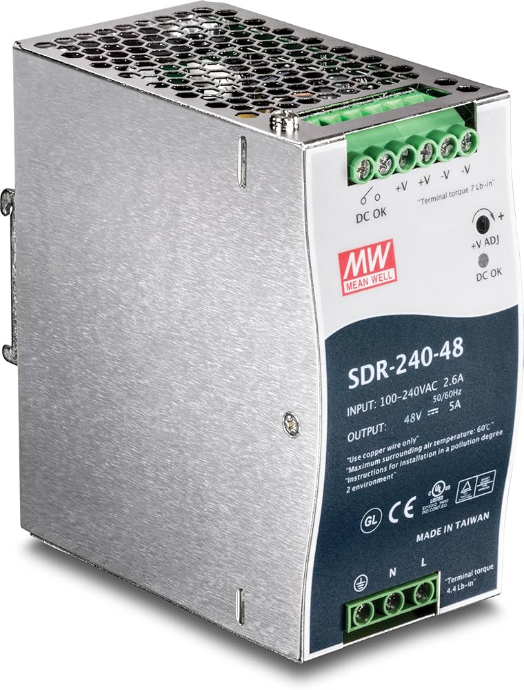 TRENDnet TI-S24048 48V 240W DIN Rail Industrial Power Supply