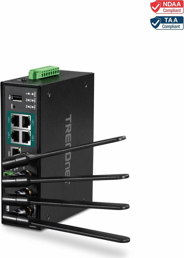 TRENDnet TI-WP100 Industrial AC1200 Wireless Gigabit PoE+ Router