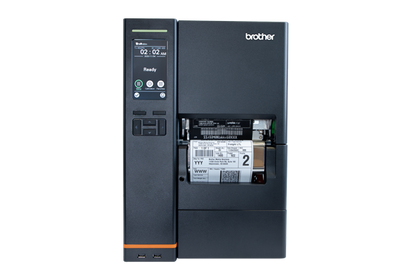 Imprimante d'étiquettes industrielle Brother TJ4522TN 4,5 pouces 300 dpi avec rembobinage et panneau couleur
