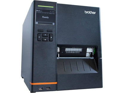 The Brother TJ4620TNWB is a 4.5" industrial thermal transfer printer engineered for crisp 600dpi output and rapid 6ips throughput. Designed for demanding environments, it features a color LCD, multiple connectivity options including WLAN, LAN, USB, and Serial, and is backed by a 2-year Premier Warranty. Ideal for precision labeling in manufacturing, logistics, and warehousing.