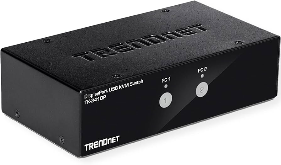 TRENDnet TK-241DP 2-Port DisplayPort KVM Switch, 4K UHD Support