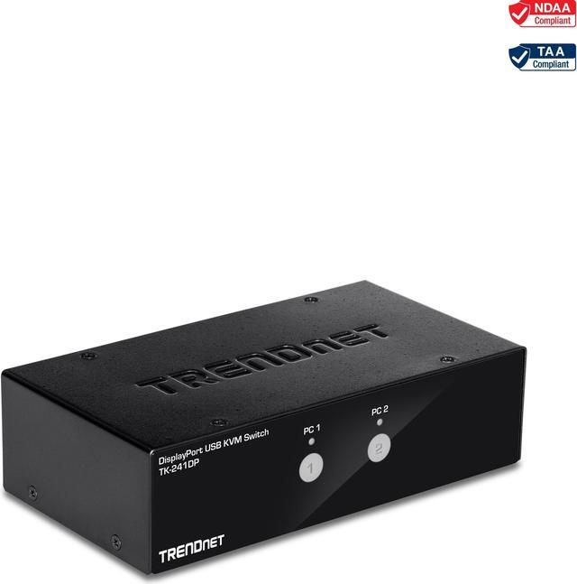 TRENDnet TK-241DP 2-Port DisplayPort KVM Switch, 4K UHD Support