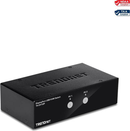 TRENDnet TK-241DP 2-Port DisplayPort KVM Switch, 4K UHD Support