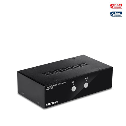 TRENDnet TK-241DP 2-Port DisplayPort KVM Switch, 4K UHD Support
