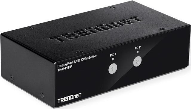 TRENDnet TK-241DP 2-Port DisplayPort KVM Switch, 4K UHD Support