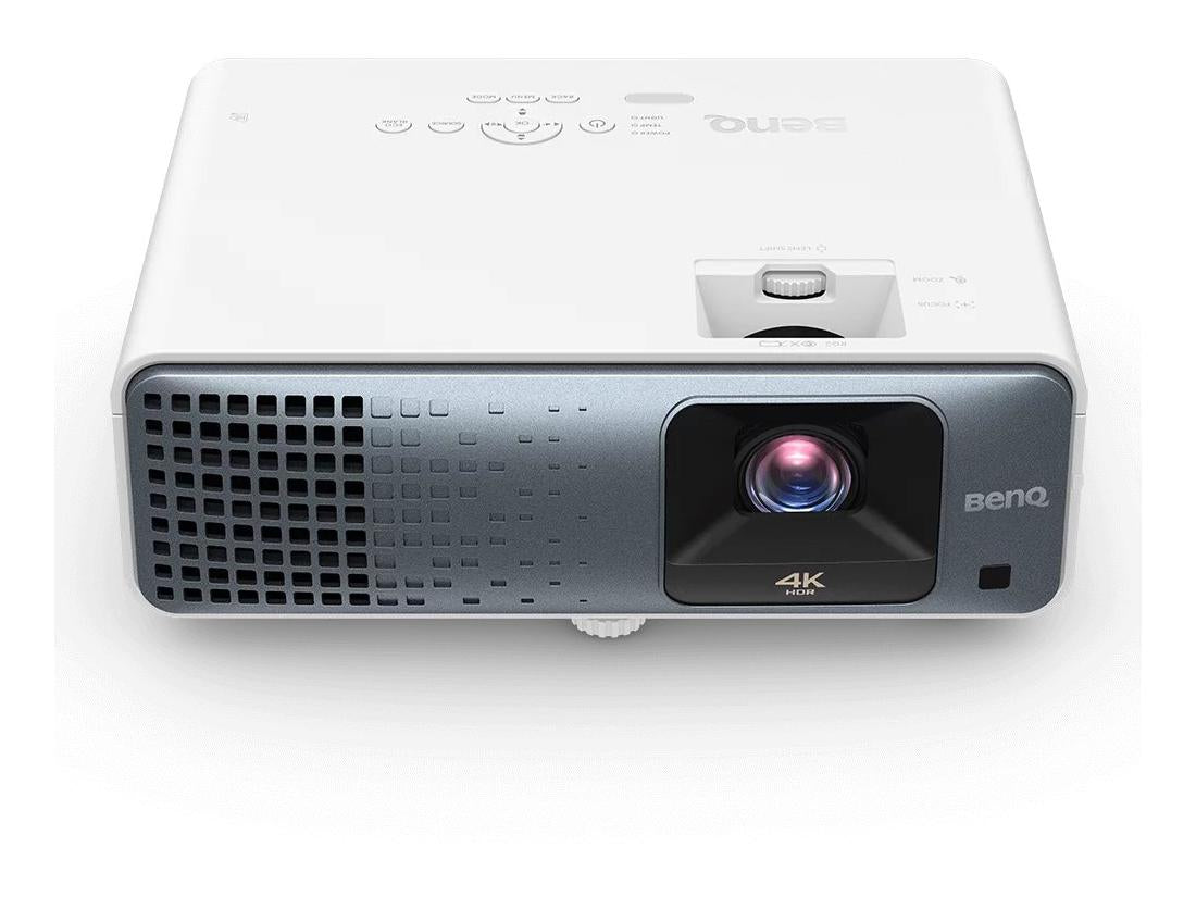 The BenQ TK710 is a high-performance 4K laser projector delivering 3200 ANSI lumens and a 600,000:1 contrast ratio, ideal for vibrant, detailed visuals. It offers excellent motion handling with fast response times and onboard Dolby Atmos speakers for cinematic audio. Designed for flexible installations, it supports horizontal and vertical keystone correction and includes a vertical lens shift for optimal positioning.