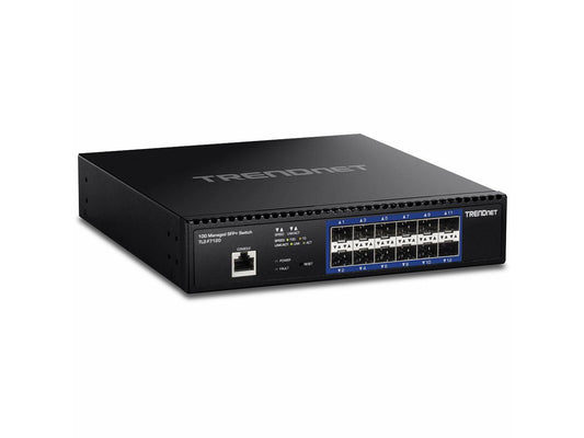 The TRENDnet TL2-F7120 is a powerful 12-port 10G Layer 2 managed SFP+ switch designed for high-speed enterprise networking. With a rack-mountable design and support for dual-speed SFP+ slots, this switch ensures scalable connectivity while offering a robust suite of Layer 2 features ideal for data centers and high-demand environments.