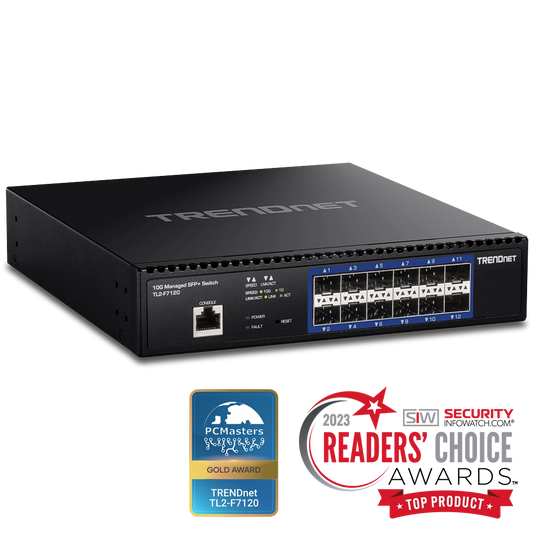TRENDnet TL2-F7120 12-Port 10G SFP+ Layer 2 Managed Switch