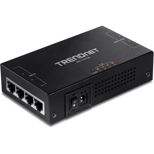 Injecteur PoE+ Gigabit 4 ports TRENDnet TPE-147GI 65 W