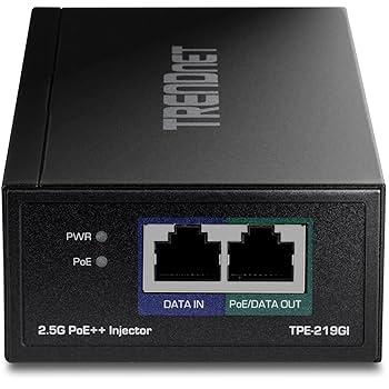 TRENDnet TPE-219GI 2.5G PoE++ Injector – 90W, Metal Housing, 802.3bt, TAA Compliant