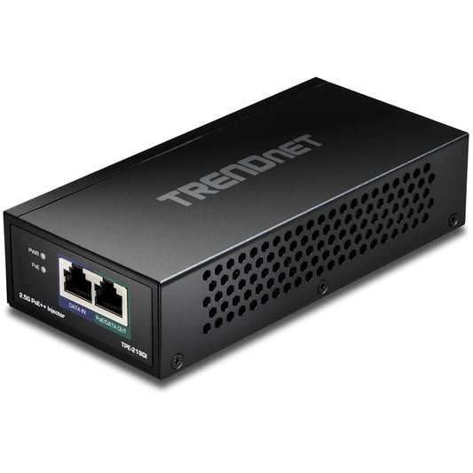 TRENDnet TPE-219GI 2.5G PoE++ Injector – 90W, Metal Housing, 802.3bt, TAA Compliant