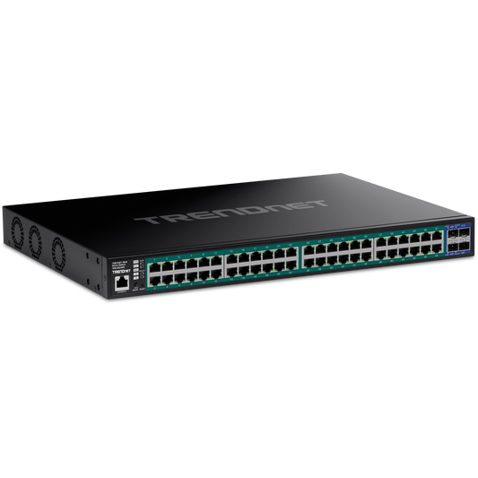 TRENDnet TPE-3524SF 52-Port Gigabit PoE+ Switch with 10G SFP+ Slots
