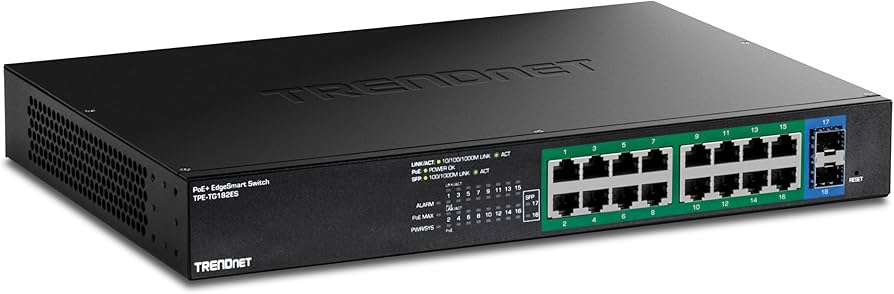 Commutateur PoE+ EdgeSmart Gigabit 18 ports TRENDNET TPE-TG182ES