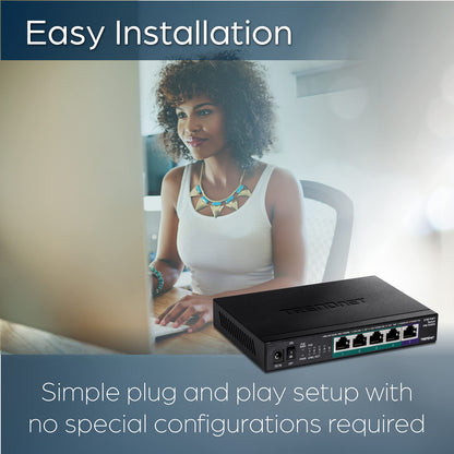 TRENDnet TPE-TG350 5-Port 2.5G Unmanaged PoE+ Switch