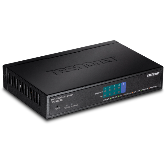 Commutateur PoE+ EdgeSmart Gigabit 5 ports TRENDnet TPE-TG50ES