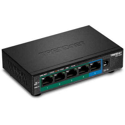 TRENDNET TPE-TG52 5-Port Gigabit PoE+ Switch, 32W