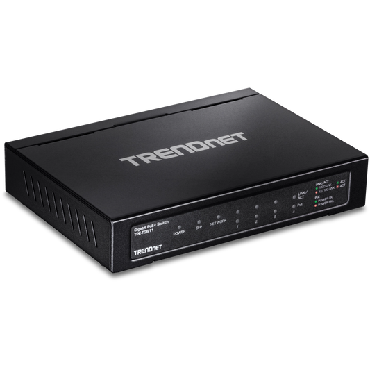 Commutateur Gigabit PoE+ 6 ports TRENDnet TPE-TG611, alimentation PoE 65 W