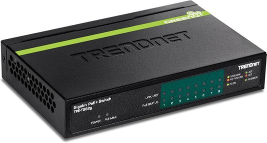 Commutateur Gigabit PoE+ 8 ports TRENDnet TPE-TG82G, 2 Gbit/s