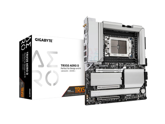 GIGABYTE TRX50 AERO D E-ATX sTR5 Motherboard, DDR5, PCIe 5.0