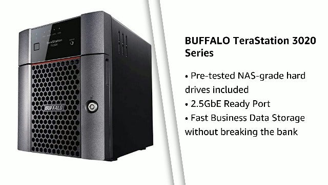 BUFFALO TeraStation 3420DN 8TB 4-Bay NAS with RAID and 2.5GbE