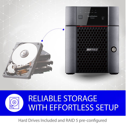 BUFFALO TeraStation 3420DN 8TB 4-Bay NAS with RAID and 2.5GbE