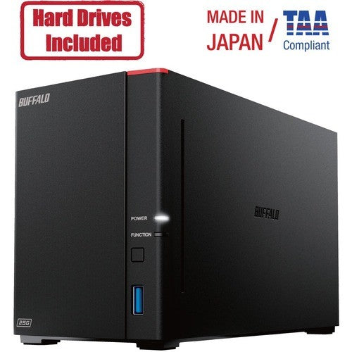 BUFFALO TeraStation 3420DN 32TB 4-Bay NAS, 2.5GbE, RAID, Linux OS