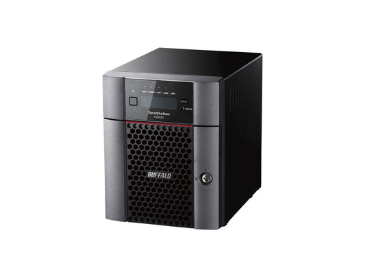 The BUFFALO TECHNOLOGY TeraStation 5420DN NAS 16TB offers reliable, high-capacity storage in a compact 4-bay desktop unit. With 2x8TB NAS hard drives included and support for 10GbE, RAID, and iSCSI, it’s engineered for small to medium-sized businesses needing secure and scalable file sharing. TAA compliance and made-in-Japan quality make it attractive for government and enterprise buyers.