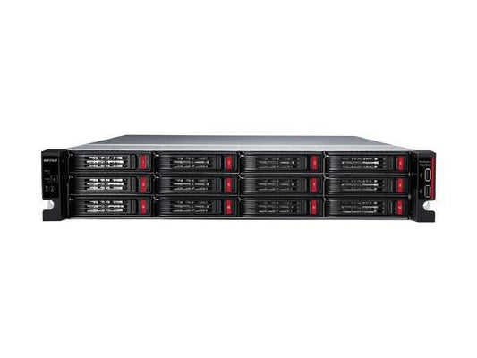 TeraStation 71210RH is an enterprise-class 12-bay rackmount NAS system offering 80TB of raw storage via four 20TB drives. Powered by an Intel Xeon D-1713NT Quad-Core 2.2GHz processor and 16GB of DDR4 RAM (expandable to 64GB), it delivers high performance for demanding storage environments. Includes 5-year warranty and Next Business Day (NBD) replacement with product registration.