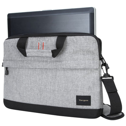 Sacoche de transport pour ordinateur portable Targus Strata Slipcase 15,6 pouces, couleur étain