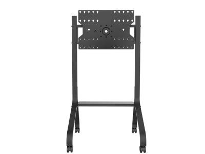This BENQ Rotating Trolley offers stability and mobility for select CP Series displays, featuring a VESA-compatible design (up to 600x400), wide rotation range, and solid construction. Designed with steel, plastic, and E1-V313 components, it supports screens from 43 to 65 inches and up to 45 kg (98 lbs). It includes features like 90-degree rotation, a compact base for maneuverability, and integrated floor locks for secure stationary placement.