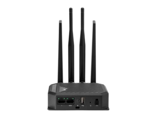 Trade-up bundle featuring a Cradlepoint S700 router with integrated WiFi and LTE modem, designed for IoT deployments. Includes a 4-year NetCloud Essentials Plan, AC power supply, and multi-provider LTE support (AT&T, Verizon, T-Mobile) for North America. Offers centralized cloud management and rugged design suitable for critical applications.